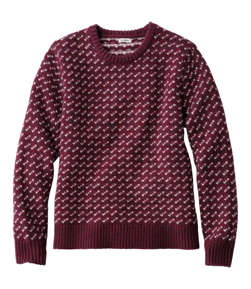 L.L.Bean Women's Bean's Classic Ragg Wool Sweater, Crewneck Bird's-Eye CLOTHING|SALE