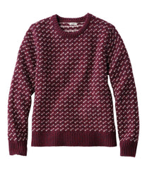 L.L.Bean Women's Bean's Classic Ragg Wool Sweater, Crewneck Bird's-Eye CLOTHING|SALE