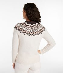L.L.Bean Women's Bean's Classic Ragg Wool Sweater, Crewneck Fair Isle CLOTHING|SALE