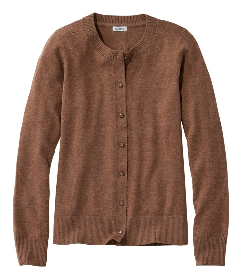 L.L.Bean Women's Essential Merino Wool Sweater, Cardigan CLOTHING|SALE