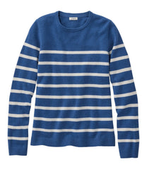 L.L.Bean Women's Classic Cashmere Sweater, Crewneck Stripe CLOTHING|SALE