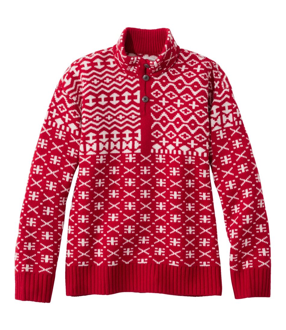 L.L.Bean Women's Signature Kingfield Merino Wool Sweater, Fair Isle CLOTHING|SALE