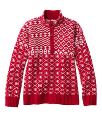 L.L.Bean Women's Signature Kingfield Merino Wool Sweater, Fair Isle CLOTHING|SALE