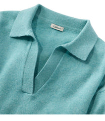 L.L.Bean Women's Classic Cashmere Sweater, Relaxed Polo CLOTHING