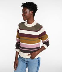 L.L.Bean Women's Signature Original Cotton Sweater, Rollneck Stripe CLOTHING|SALE