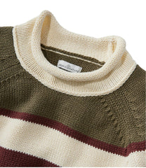 L.L.Bean Women's Signature Original Cotton Sweater, Rollneck Stripe CLOTHING|SALE