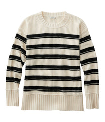 L.L.Bean Women's Heritage Heirloom Wool/Cashmere Sweater, Crewneck Stripe CLOTHING|SALE