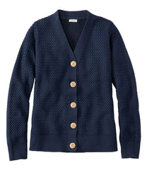 L.L.Bean Women's Basketweave Sweater, Button-Front Cardigan CLOTHING|SALE