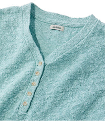 L.L.Bean Women's Midweight Cotton Slub Sweater, Henley Short-Sleeve CLOTHING|SALE