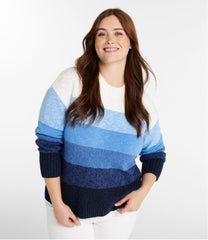 L.L.Bean Women's Cotton Ragg Sweater, Crewneck Stripe CLOTHING