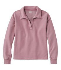 L.L.Bean Women's Sunwashed Sweats, Splitneck Polo CLOTHING