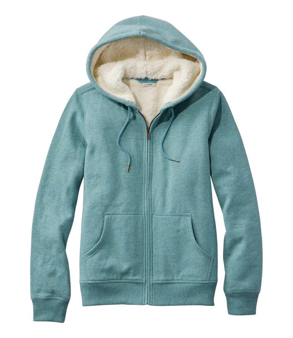 L.L.Bean Women's 1912 Sweatshirt, Sherpa-Lined Hoodie CLOTHING|SALE