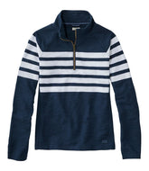 L.L.Bean Women's Peaks Island Quarter-Zip Pullover, Stripe CLOTHING|SALE