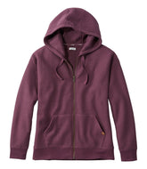 L.L.Bean Women's Birchwood Brushed Waffle Full-Zip Hoodie CLOTHING