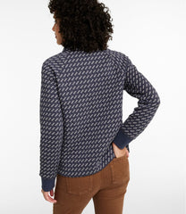 L.L.Bean Women's Quilted Sweatshirt, Snapneck Pullover Print CLOTHING|SALE