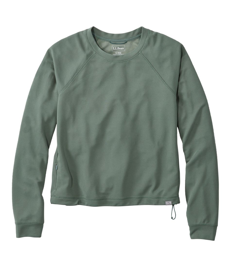 L.L.Bean Women's VentureStretch Ottoman-Rib Pullover, Cropped CLOTHING|SALE