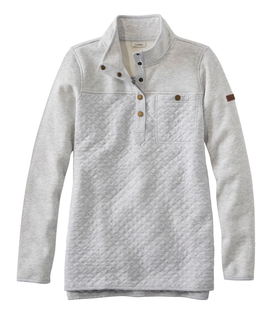L.L.Bean Women's Quilted Sweatshirt, Mockneck Tunic CLOTHING|SALE