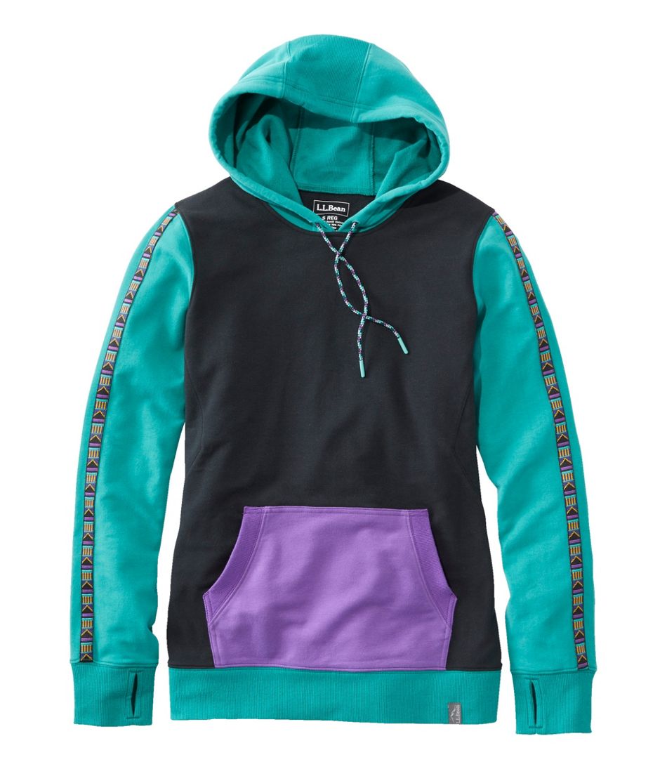 L.L.Bean Women's Bean's Cozy Camp Hoodie, Colorblock CLOTHING|SALE
