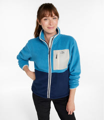 L.L.Bean Women's Mountainside Fleece Jacket, Colorblock CLOTHING|SALE
