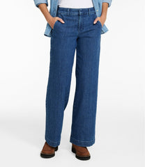 L.L.Bean Women's True Shape Jeans, High-Rise Wide-Leg Trouser CLOTHING
