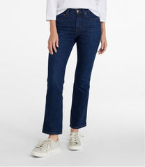 L.L.Bean Women's Everyday Stretch Jeans, High-Rise Mini Bootcut Ankle CLOTHING|SALE