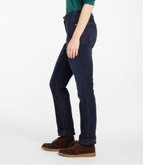 L.L.Bean Women's BeanFlex® Jeans, Mid-Rise Straight-Leg Lined CLOTHING|SALE
