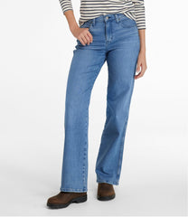 L.L.Bean Women's Everyday Stretch Jeans, High-Rise Relaxed Wide-Leg CLOTHING|SALE