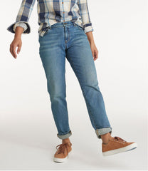 L.L.Bean Women's Signature Organic Denim Boyfriend Jeans, Low-Rise Straight-Leg CLOTHING|SALE