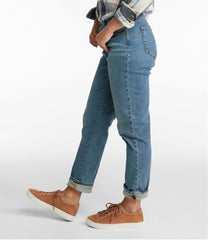 L.L.Bean Women's Signature Organic Denim Boyfriend Jeans, Low-Rise Straight-Leg CLOTHING|SALE