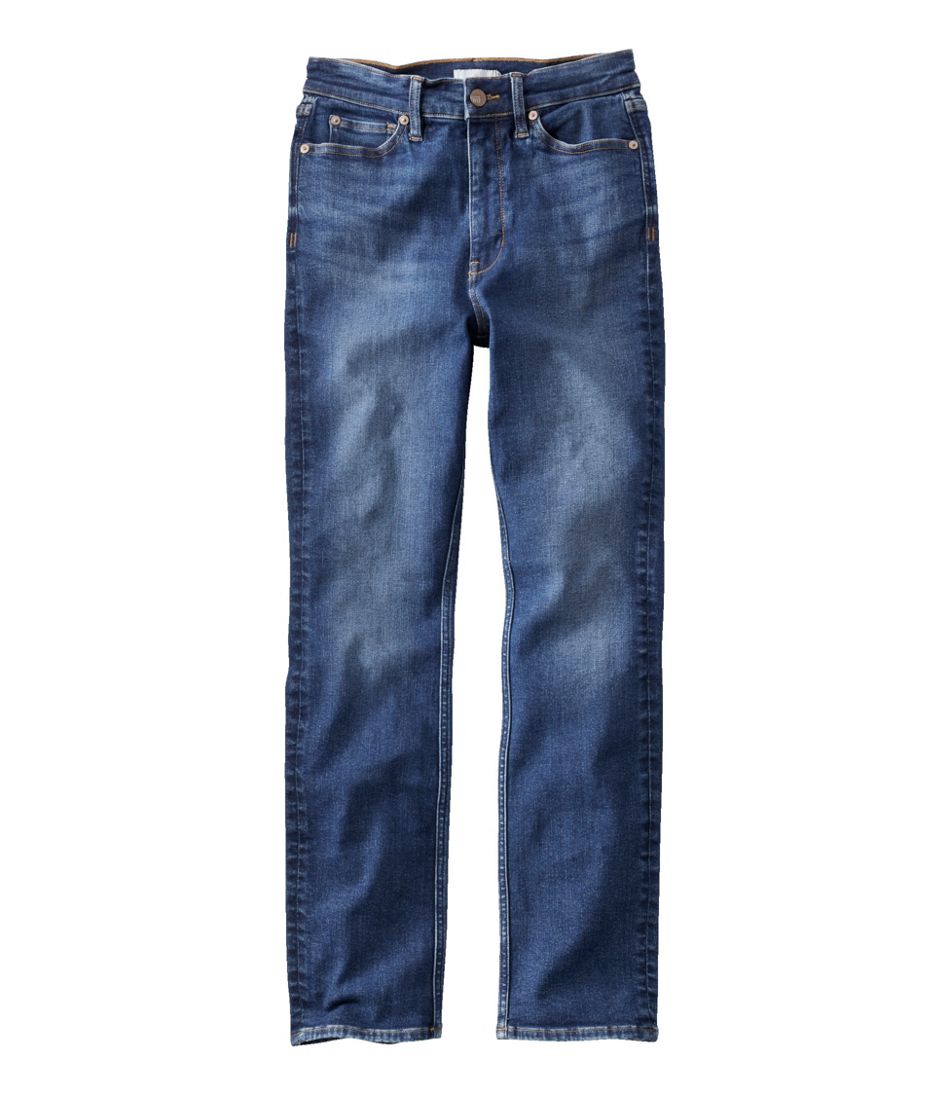 L.L.Bean Women's Signature Super Stretch Jeans, High-Rise Skinny-Leg Ankle CLOTHING|SALE