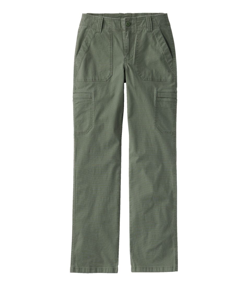 L.L.Bean Women's 207 Vintage Cotton Canvas Pants, Mid-Rise Straight-Leg Cargo CLOTHING|SALE