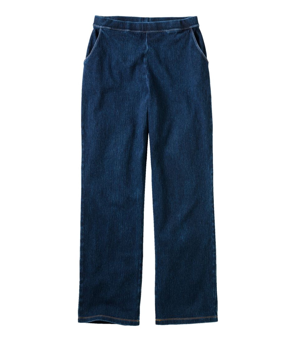 L.L.Bean Women's Perfect Fit Pants, Denim Straight-Leg CLOTHING