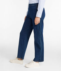 L.L.Bean Women's Perfect Fit Pants, Denim Straight-Leg CLOTHING