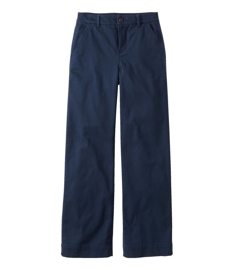 L.L.Bean Women's Comfort Stretch Pants, Mid-Rise Wide-Leg Chino CLOTHING|SALE