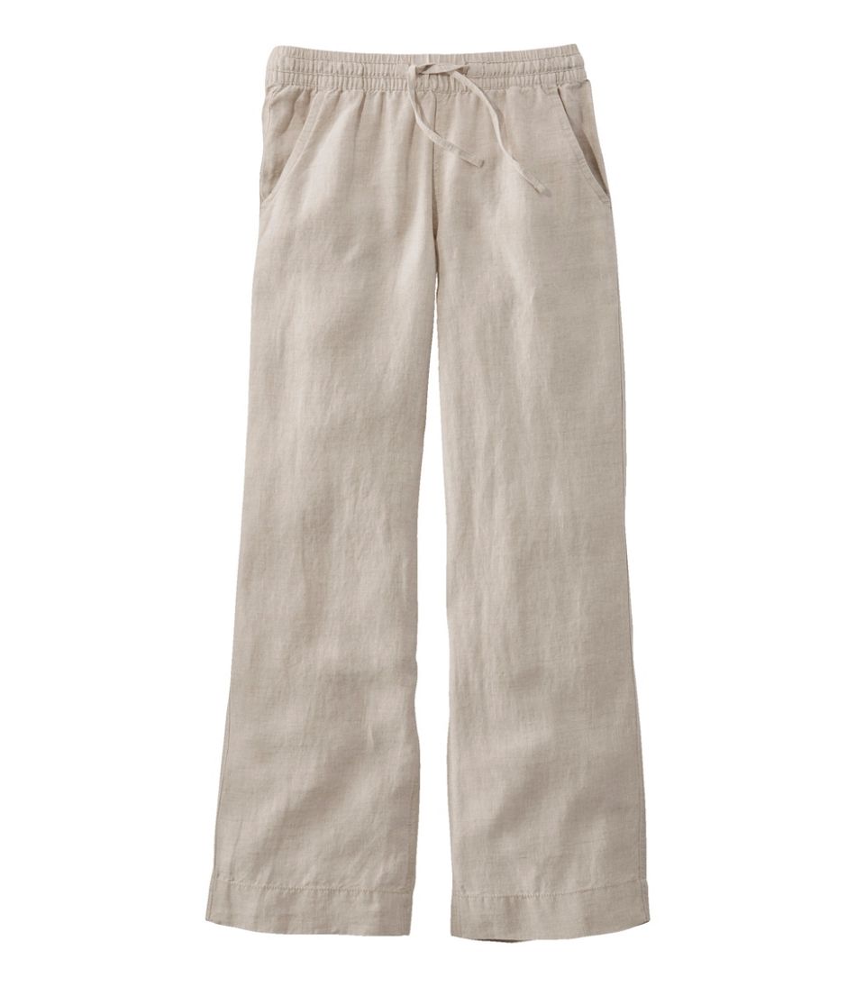L.L.Bean Women's Premium Washable Linen Pull-On Pants CLOTHING
