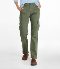 L.L.Bean Women's Comfort Stretch Pants, Mid-Rise Straight-Leg Cargo CLOTHING|SALE