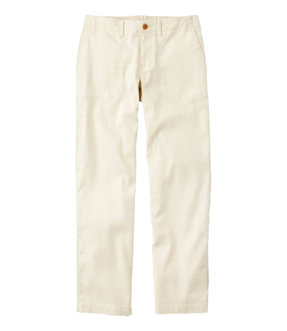 L.L.Bean Women's Comfort Stretch Cotton/Linen Pants, High-Rise Ankle CLOTHING|SALE