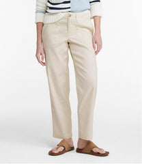 L.L.Bean Women's Comfort Stretch Cotton/Linen Pants, High-Rise Ankle CLOTHING|SALE