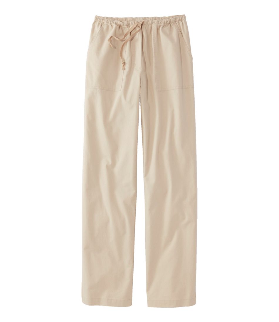L.L.Bean Women's Sunwashed Canvas Pants, High-Rise Straight-Leg CLOTHING