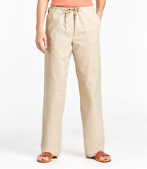 L.L.Bean Women's Sunwashed Canvas Pants, High-Rise Straight-Leg CLOTHING