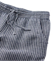 L.L.Bean Women's Premium Washable Linen Pull-On Pants, Stripe CLOTHING|SALE