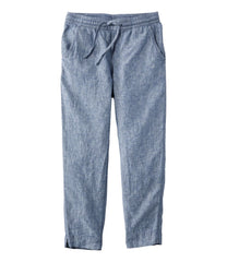 L.L.Bean Women's Premium Linen Pull-On Ankle Pants, Mid-Rise Tapered-Leg CLOTHING|SALE