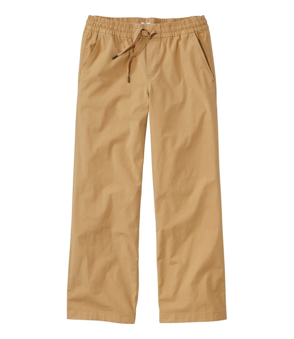 L.L.Bean Women's Stretch Ripstop Pull-On Pants, Wide-Leg Ankle CLOTHING|SALE