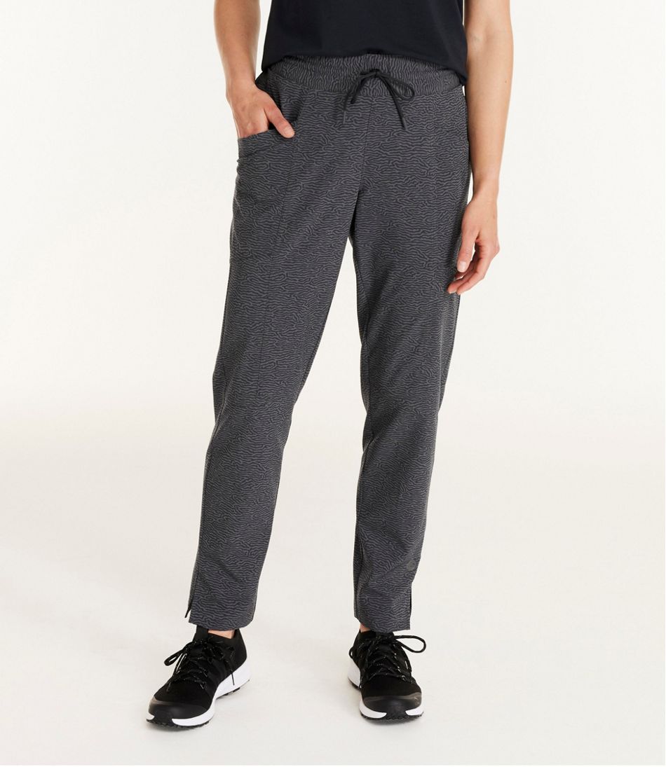 L.L.Bean Women's VentureStretch Woven Ankle Pants, Mid-Rise Print CLOTHING