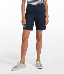 L.L.Bean Women's Comfort Stretch Shorts, Chino Bermudas 9" CLOTHING|SALE
