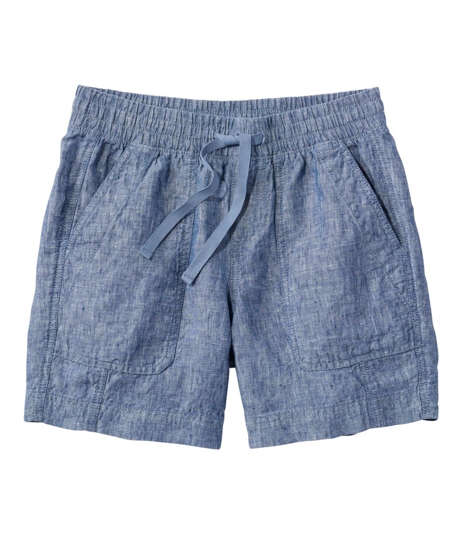 L.L.Bean Women's Premium Washable Linen Shorts, Mid-Rise 6" CLOTHING