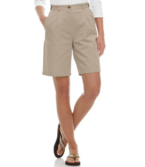 L.L.Bean Women's Wrinkle-Free Bayside Shorts, Ultra High-Rise Hidden Comfort Waist 9" CLOTHING|SALE