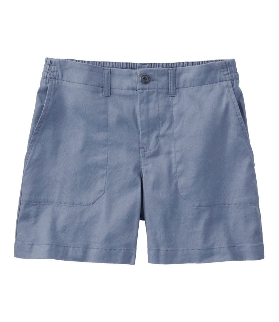 L.L.Bean Women's Comfort Stretch Cotton/Linen Shorts, High-Rise 7" CLOTHING|SALE