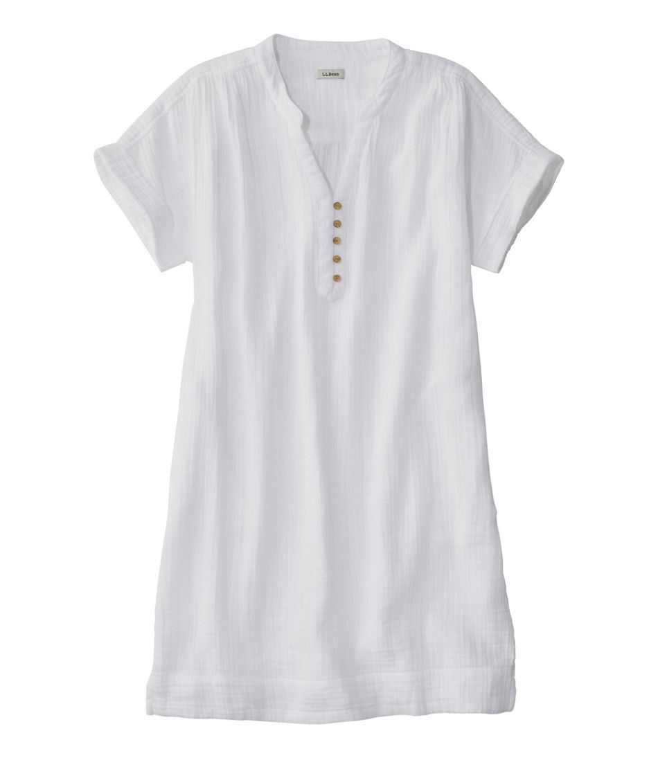 L.L.Bean Women's Cloud Gauze Short-Sleeve Shift Dress CLOTHING