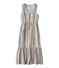 L.L.Bean Women's Cloud Gauze Midi Dress, Stripe CLOTHING
